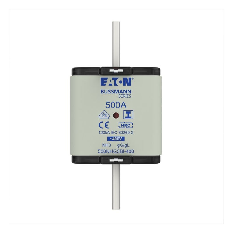 Eaton - Messersicherung Sicherungseinsatz Nieders. 500NHG3BI-400 500A AC 400V 120kA − 3 Stück