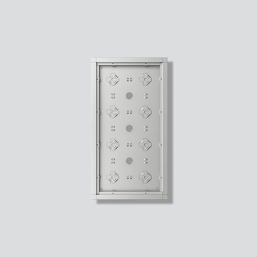 Siedle&Söhne - Montageelement für Türstation Gehäuse-Aufputz GA 612-4/2-01 SM Silber-Metallic