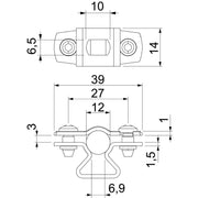 OBO Bettermann - Befestigungsschelle für Kabel/Rohre Abstandschelle ASL 733 12 G mit Langloch 10-12mm