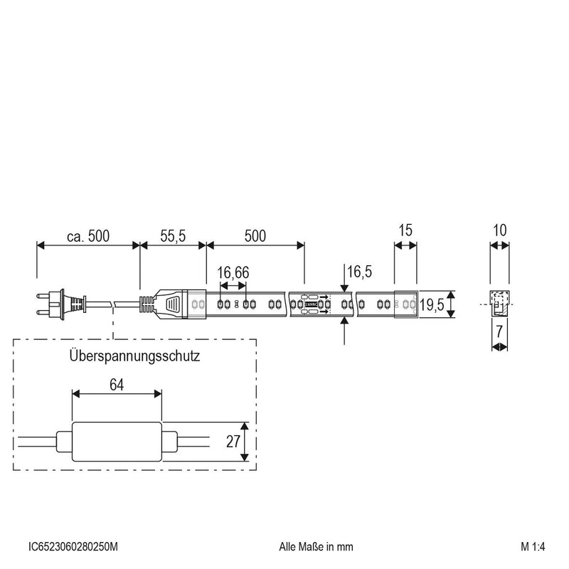 EVN Lichttechnik - Lichtschlauch/-band LED-Stripe 230V 50m IC6523060280250M m.Zul. 3000K