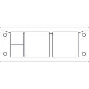 Icotek - Einführungsflansch für Kleingehäuse/Schaltschrank Kabeleinführungsleiste KEL-ER24/4 schwarz 17x147x58mmm − 10 Stück