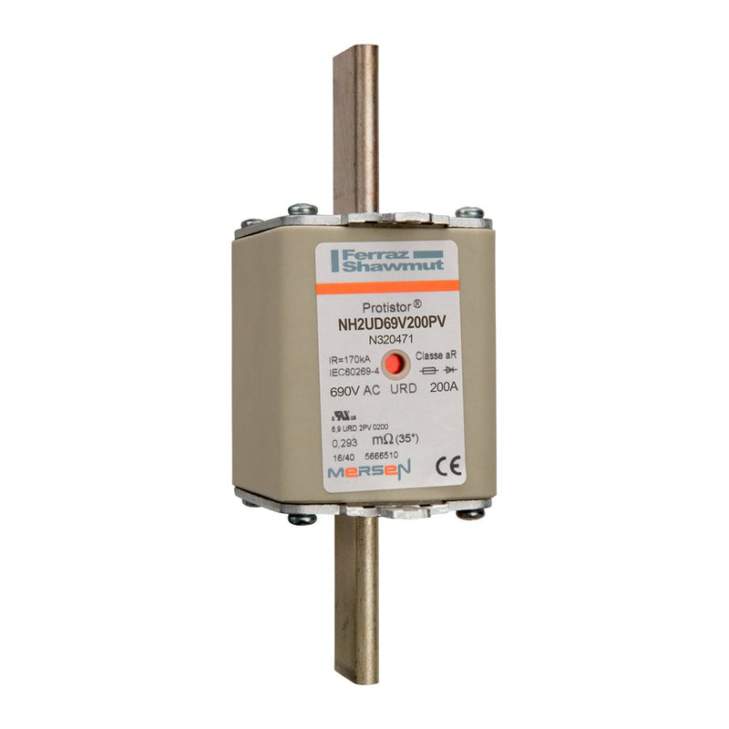 Mersen - Messersicherung Sicherungseinsatz NH aR NH2UD69V200PV Gr.2 200A sfü KM − 3 Stück