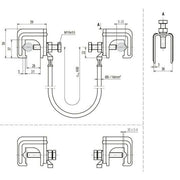 DEHN - Zubehör/Ersatzteile für Erdung und Blitzschutz Überbrückungsgarnitur UES 16 L600 2VK RD14 für Rd 16,5-28mm