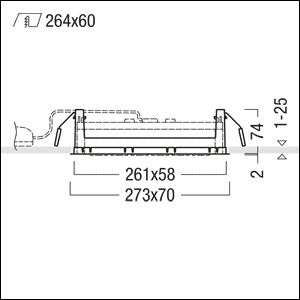 Zumtobel - Mechanisches Zubehör/Ersatzteile für Leuchten Installationsrahmen SUI DSG6 FRAME WH WH
