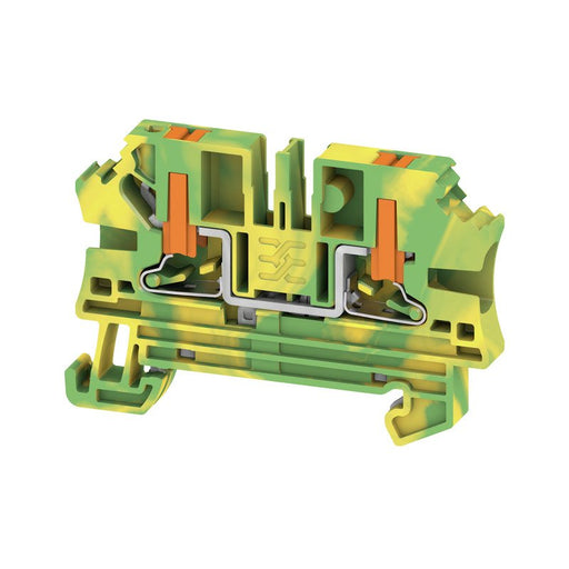 Weidmüller - Schutzleiter-Reihenklemme Klemme AL2C 4 PE PUSH IN, 4 mm² − 50 Stück