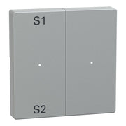 Merten - Abdeckung/Bedienelement für Installationsschalterprogramme Wippe alu MEG5226-0460 2f,(Szene1/2,blank)