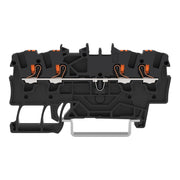 WAGO - Durchgangs-Reihenklemme 4-Leiter-Durchgangsklemme 2201-1405 1,5 mm²,schwarz − 100 Stück