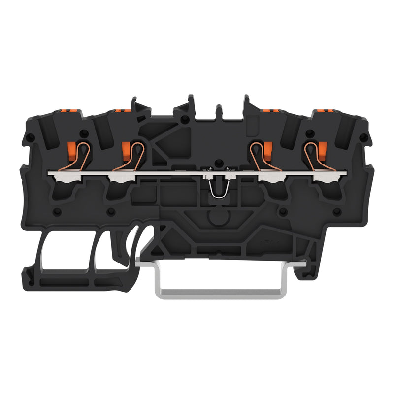 WAGO - Durchgangs-Reihenklemme 4-Leiter-Durchgangsklemme 2201-1405 1,5 mm²,schwarz − 100 Stück