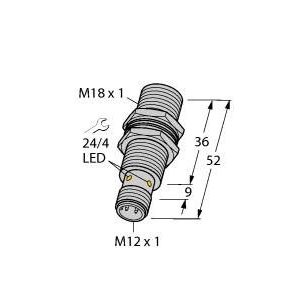 Turck - Induktiver Näherungsschalter Sensor BI10UMT18IOL6X2H1141 induktiv