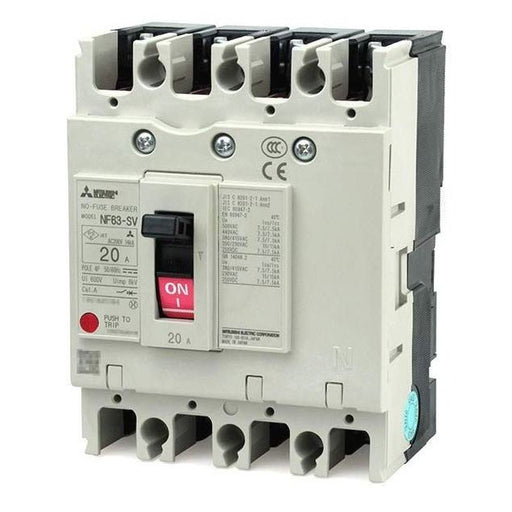 Mitsubishi Electric - Leistungsschalter für Trafo-, Generator- und Anlagenschutz Leistungsschalter NF63-SV 4P 6A 4-polig