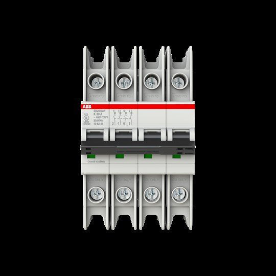 ABB Stotz S&J - Leitungsschutzschalter Sicherungsautomat SU204MR-K30 10kA, 30A, 4P, RTT
