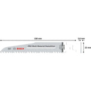 Bosch - Säbelsägeblatt PRO Multi Material 2608657608 Demolition S610VF