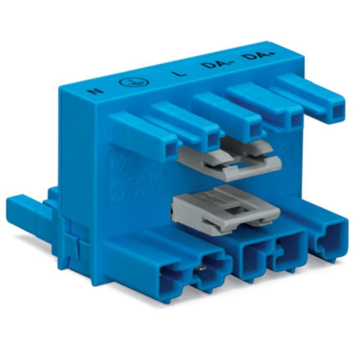 WAGO - Kompaktverteiler für steckbare Gebäudeinstallation h-Verteiler 5-polig 770-992 Kod. I,blau − 25 Stück