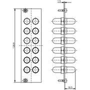 Metz Connect - Patchpanel LWL OpDAT REGpro Frontplatte 15024A0112-E 3HE 12xST Keramik
