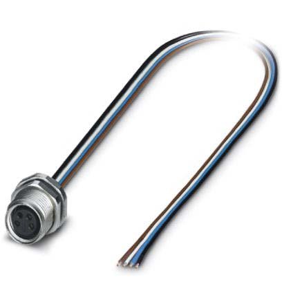 Phoenix Contact - Rundsteckverbinder, feldkonfektionierbar (Industriesteckverbinder) Einbausteckverbinder SACC-DSI-M8 #1456093 4-polig M8 − 1 Stück