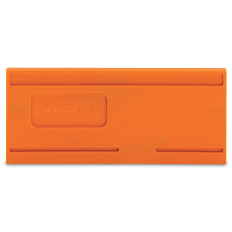 WAGO - Abschluss- und Zwischenplatte für Reihenklemme Trennwand 2mm 880-329 überstehend,orange − 25 Stück