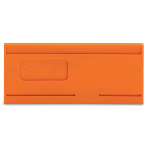 WAGO - Abschluss- und Zwischenplatte für Reihenklemme Trennwand 2mm 880-329 überstehend,orange − 25 Stück