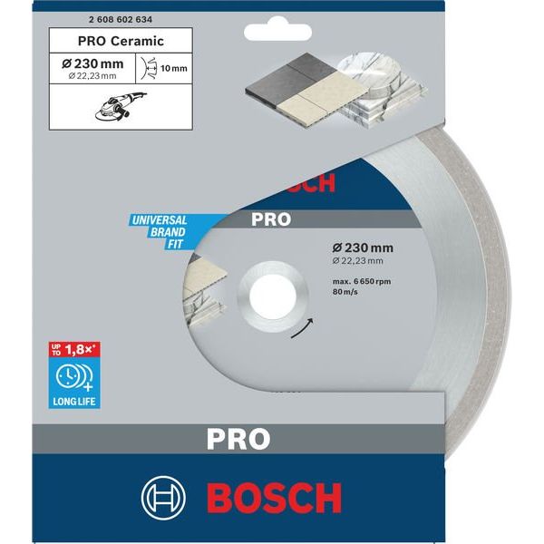 Bosch - Trenn-/Schleifscheibe Diamanttrennscheibe 2608602634 PRO Ceramic