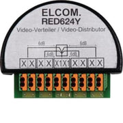 Elcom - Zusatzgerät für Türkommunikation Videoverteiler RED624Y 4-fach 2Draht UP