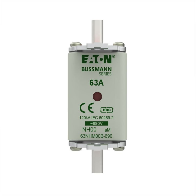 Eaton - Messersicherung Sicherungseinsatz Nieders. 63NHM00B-690 63A AC 690V 120kA − 3 Stück