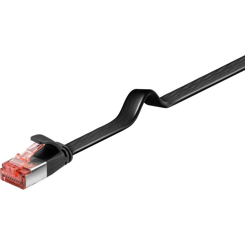 Goobay - Patchkabel Kupfer Flachkabel U/FTP Cat6 94233 schwarz 2m