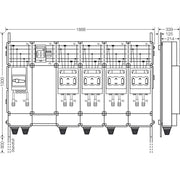 Hensel - Verteilerschrank für Energieversorgung Ladeverteiler Mi EV 200kW 4001 b. z. 4 Ladepunkte