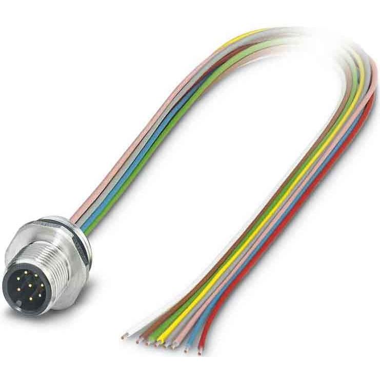 Phoenix Contact - Rundsteckverbinder, feldkonfektionierbar (Industriesteckverbinder) Wanddurchführung SACC-E-M12M #1554571 Sensor-/Aktor