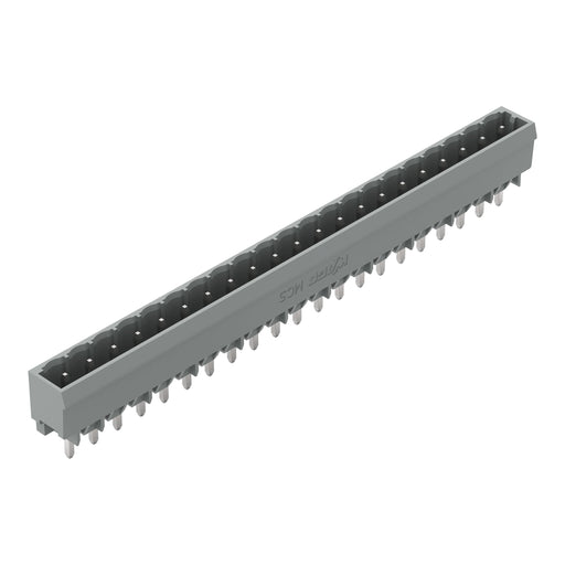 WAGO - Leiterplattensteckverbinder THT-Stiftleiste Lötstift 231-181/001-000 1,2x1,2,gerade,grau − 50 Stück