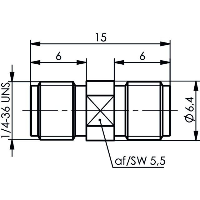 Telegärtner - Koax-Kupplung SMA-Kupplung (F-F) AU 100024790