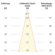 EVN Lichttechnik - Downlight/Strahler/Flutlicht P-LED Deckeneinbauleuchte L23061327 230V 2700K 450lm