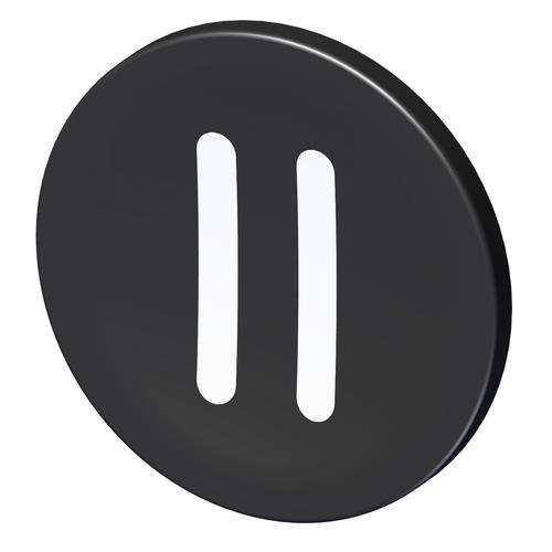 Stahl - Bezeichnungsschild für Befehlsgeräte Tastenschild 8602/3 227754 schwarz Ein II − 1 Stück by Stahl
