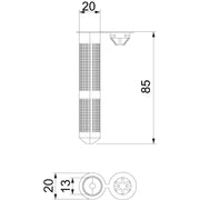 OBO Bettermann - Ankerhülse Kunststoff-Siebhülse VMU-SH 20x85 f.Voll-/Lochstein − 10 Stück