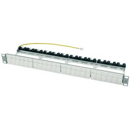 Telegärtner - Patchpanel Kupfer Modulträg.1HE 482,6mm(19Z) 100021502 grau,f.AMJ-S/AMJ/UMJ