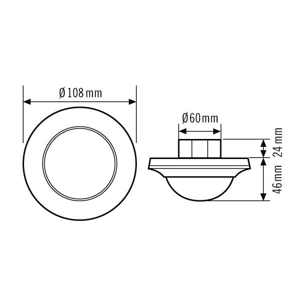 ESYLUX - Bussystem-Bewegungsmelder Bewegungsmelder MDC360/48#EP10428999 DALI-2