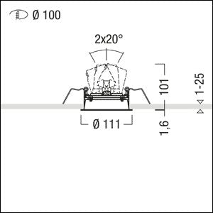 Zumtobel Group - Mechanisches Zubehör/Ersatzteile für Leuchten Installationsring DIAMO MD G #60200149