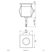 EVN Lichttechnik - Bodeneinbauleuchte LED-Bodeneinbauleuchte eds 654 120 230V 2W 3000K
