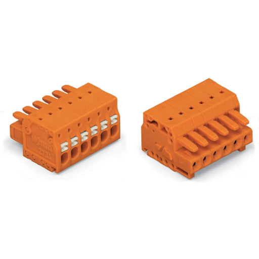 WAGO - Kabelsteckverbinder für Leiterplattensteckverbinder 1-Leiter-Federleiste 2734-215 Push-inCAGECLAMP,or − 25 Stück