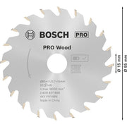Bosch - Kreissägeblatt PRO Wood cordless 2608837666 Kreissägeblatt 85 x
