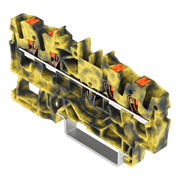 WAGO - Durchgangs-Reihenklemme 4-Leiter-Durchgangsklemme 2202-1401/000-053 Drücker,2,5mm²,dgrge − 100 Stück