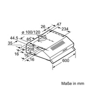 Siemens - Dunstabzugshaube UB-Haube LU63LCC50 iQ300,60cm