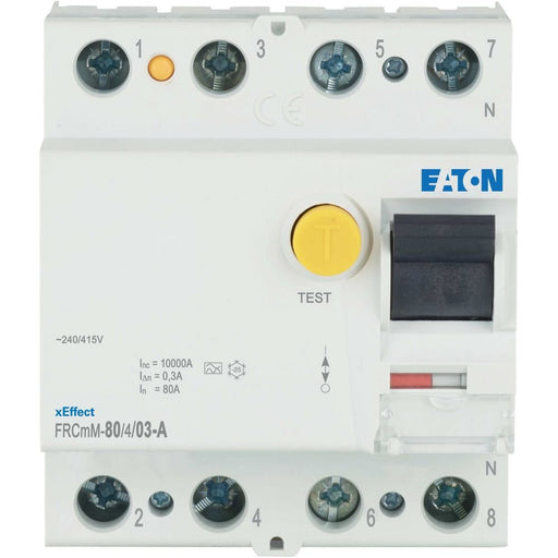 Eaton - Fehlerstrom-Schutzschalter FI-Schalter FRCMM-80/4/03-A 80A 300mA 4polig − 1 Stück by Eaton
