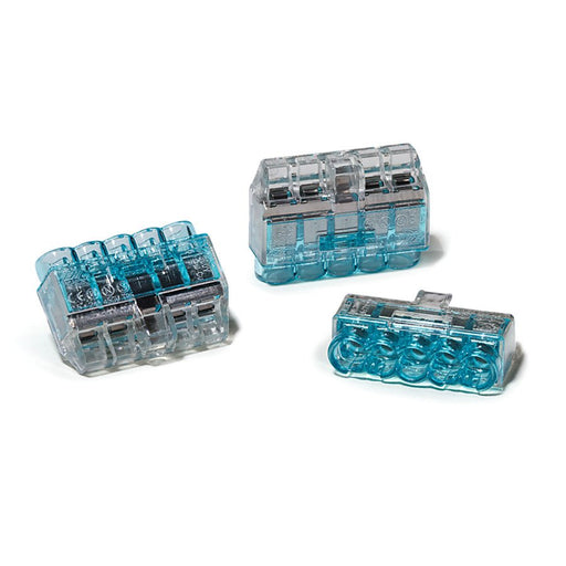HellermannTyton - Steckklemme Verbindungsdosenklemme HCPM-5 PC BU 75 5x0,5-2,5 blau − 75 Stück
