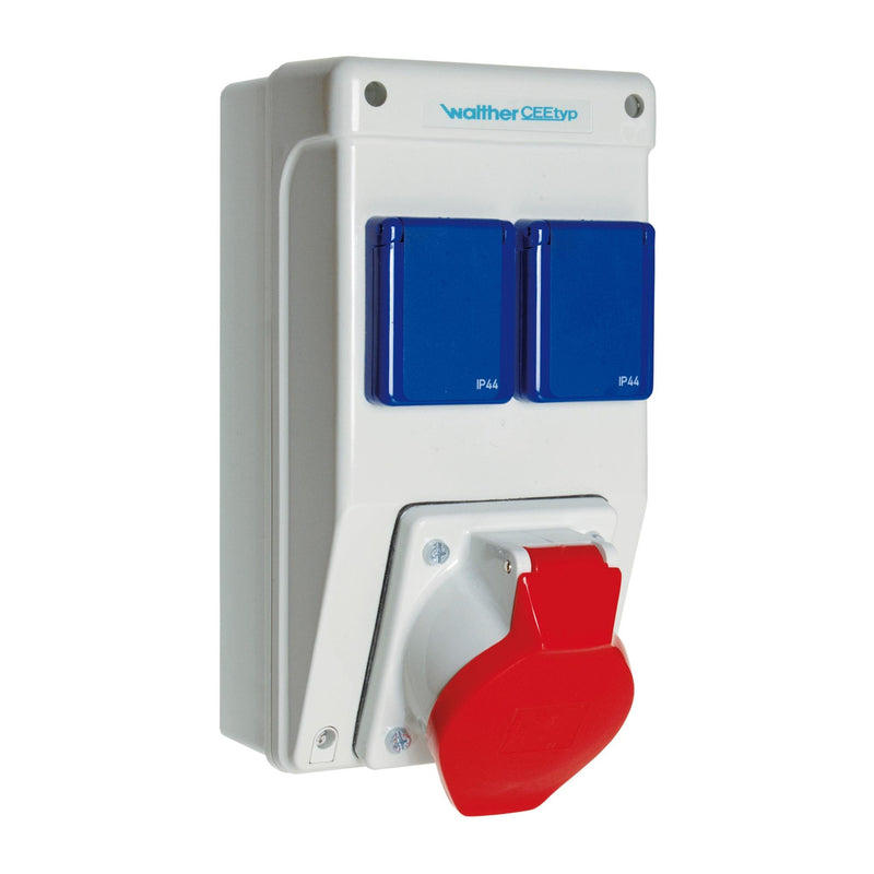 Walther Werke - CEE-Steckdosen-Kombination (IEC 60309) Steckdosekombination 6571101 Kunststoff 32A/16A
