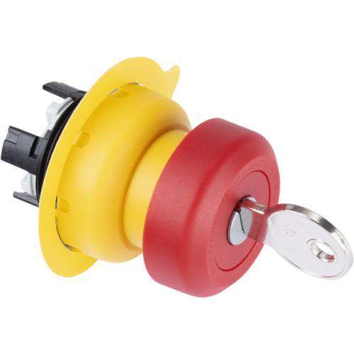 Stahl - Frontelement für Pilztaster Pilzsperrtaster 8602C3-009-B NOT AUS MS1