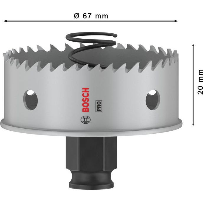Bosch - Lochsäge PRO Sheet Metal PC Plus 2608594461 Lochsäge, 67 mm