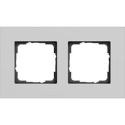 Gira - Abdeckrahmen 2-fach 0212405 Alu.Grau(lack.)