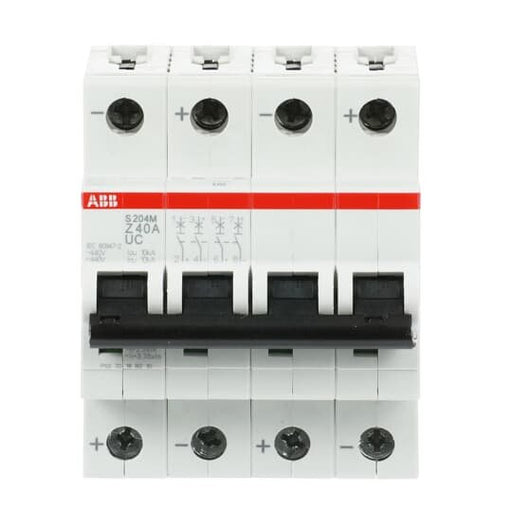 ABB Stotz S&J - Leitungsschutzschalter Sicherungsautomat S204M-Z40UC 10 kA, 40 A, 4P