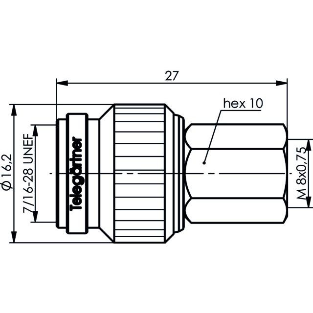 Telegärtner - Koax-Kupplung Adapter TNC-FME (M-M) 100023860 − 5 Stück