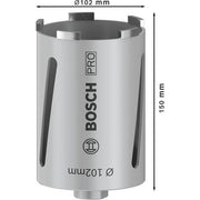 Bosch - Bohrkrone PRO Trockenbohrkrone, 102 2608587327 x 150 mm, G 1/2 Zoll