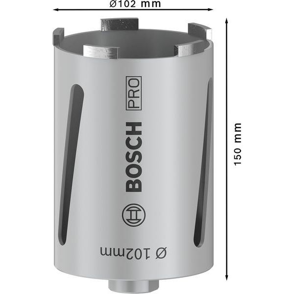 Bosch - Bohrkrone PRO Trockenbohrkrone, 102 2608587327 x 150 mm, G 1/2 Zoll